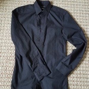 Black & Red Patterned Button Up